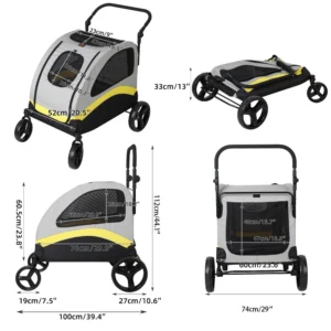 Premium Foldable Dog Stroller